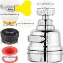 Faucet Extender 1pc Sink Aerator Rotatable Kitchen Faucet Head Replacement Pndbnq Faucet Sprayer Attachment Universal Faucet Nozzle Filter Adapter with Adjustable 3 Modes for Cold and Hot Water Output