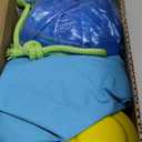 Tnoay 25'' Herding Ball for Dogs Horse with Cover | Dual Layered Herding Dog Jolly Ball for Australian Shepherds with Hand Pump | Herding Toys for Dog | Blue