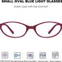 mosanana Blue Light Blocking Oval Glasses for Women Trendy Retro MO25101
