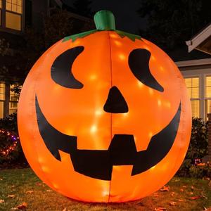Ycolnaefllr 10FT Giant Halloween Inflatable Pumpkin with Rotating Lights