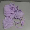 Lilosy Sexy Stretch Ruffle Tie Sheer Mesh Lingerie Set Outfits 2 Piece Women Kawaii Cute See Through Matching Bra Panty Underwear Chiffon Lavender Purple Large