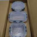 M MCIRCO 24-Piece Glass Food Storage Containers with Upgraded Snap Locking Lids,Glass Meal Prep Containers Set - Airtight Lunch Containers, Microwave, Oven, Freezer and Dishwasher (Gray)