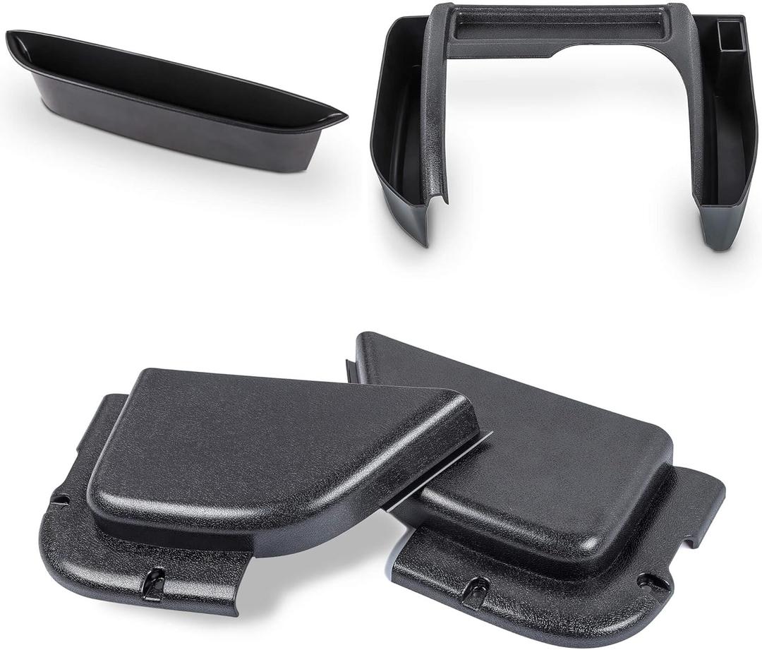 Savadicar 3 Pack Center Console Organizer, Interior Storage Accessories for 2011-2018 Jeep Wrangler JK JKU, Maximize in-car Space with ABS Storage Kits, Black