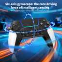 Wireless Controller for PS5 with RGB LED,TURBO, Dual Vibration, 6 Axis Gyro Sensor, Touchpad, Ergonomic for Playstation 5 Controller, Compatible with PlayStation 5/PC/Mac, Anti-Slip Black and White