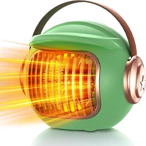 Space Heaters for Indoor Use, Mini Portable Heater Desk Heater for Office,2S Efficient Heating, Tip-Over & Overheat Protection, Quiet Small Desk Heater for Office Home Bedroom