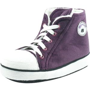 Women Warm Indoor Slipper Boots Women's Winter Anti-Slip Ankle Booties Slip On Fur Lined House Shoe (10-11, Dark Purple White)