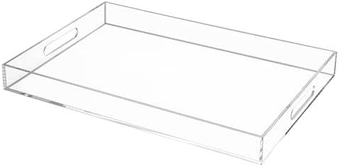 Clear Rectangular 14x20 Inches Acrylic Ottoman Tray Decorative Serving Tray with Cutout Handles Organizer Tray on Coffee Table Countertop Big Breakfast Bed Tray Living Room Appetizer Serving Food 6 pack Clear Rectangular 14x20 Inches Acrylic Ottoman Tray Decorative Serving Tray with Cutout Handles Organizer Tray on Coffee Table Countertop Big Breakfast Bed Tray Living Room Appetizer Serving Food 6 pack