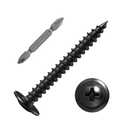 (150 pcs) Wensilon #101-1/2" Black Phillips Truss Head Wood Screws Quick Metal Self Tapping