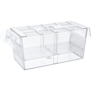 Pawfly Aquarium Fish Breeding Box Acrylic Hatchery Incubator Tank with Suction Cups Large Isolation Box for Baby Fish Shrimp Betta Guppy and Platy