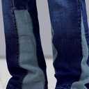 GINGTTO Mens Flared Jeans Stacked High Waisted Bell Bottom Denim Pants for Men Relaxed Fit Vintage Blue 30