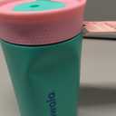 Owala Kids Insulation Stainless Steel Tumbler with Spill Resistant Flexible Straw, Easy to Clean, Kids Water Bottle, Great for Travel, Dishwasher Safe, 12 Oz, Pink and Teal (Real Cool Fish)