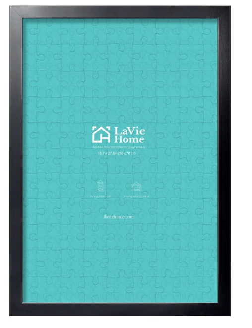 LaVie Home Picture Frame Black, Puzzles Frame for Wall Decoration, Classic Black Minimalist Style Suitable for Decorating Houses, Offices, Hotels, Puzzles Posters Photos or Artwork（1 Pack）