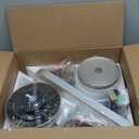 42 Inch Ceiling Fans with Lights, Brushed Nickel Ceiling Fan with Remote, Modern Ceiling Fan for Bedroom, Living Room, Dining Room, Patio, 3CCT Dimmable 6 Speeds DC Quiet