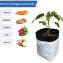 A.A 2 Gallon Grow Bags Black and White Poly Nursery Bags for Plants, Tree Grow, Greenhouse (50 Pack)