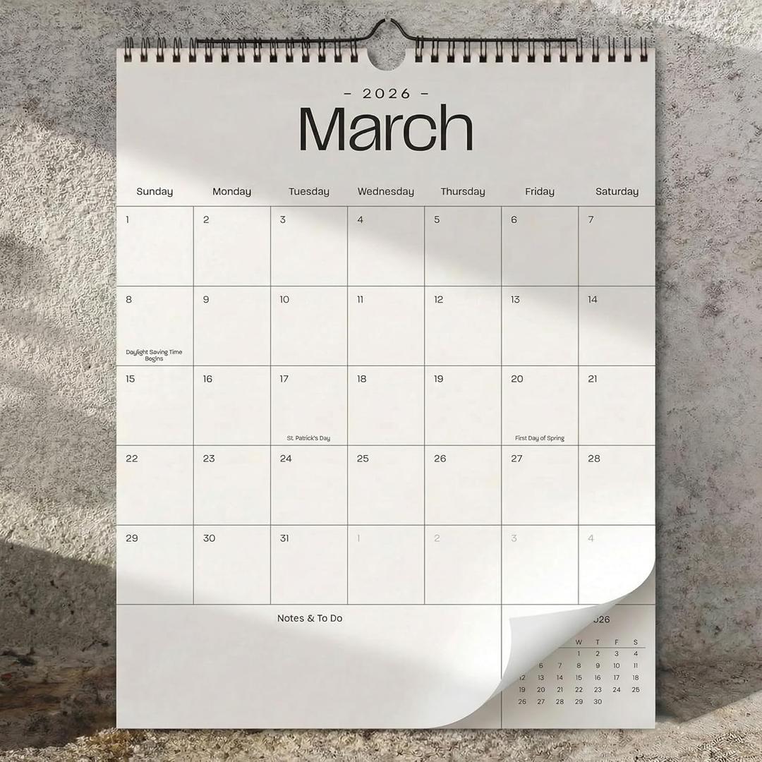 Beautiful 2026 Wall Calendar - Runs from January 2026 until July 2027 - Large 14.5" x 11.5" Office Wall Calendar for Easy Organizing