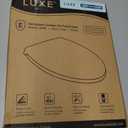 LUXE TS1008E Elongated Comfort Fit Toilet Seat with Slow Close, Quick Release Hinges, and Non-Slip Bumpers (White)