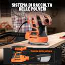 DOVAMAN ROS01A Orbital Sander, 3A Random Orbit Sander, 6 Variable Speeds, Up to 13000 rpm, 12pcs Sandpapers, 5in Sanding Pad, Dust Collection, Electric Tool Perfect for Woodworking