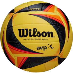 Wilson AVP OPTX Replica Volleyball - Official Size ,Yellow/Black/Red