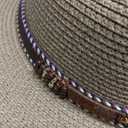 Women's Straw Sun Hat with Feather Decoration Summer Beach Vacation Wide Brim UV Protection Fashionable Resort Wear