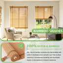 Bamboo Blinds 32x48 inch Bamboo Roman Shades for Indoor Windows Outdoor Patio,Light Filtering Sunshade Roll Up Window Shades,Easy to Install