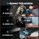SEESII Upgraded Impact Wrench 1180 Ft-lbs (1600 N·m): 1/2" High-Torque Impact Gun with Detachable Side Handle, 21V Cordless Impact Driver 2x 4.0Ah Batteries for Car/Pickup Truck/Mower/Industrial Tasks