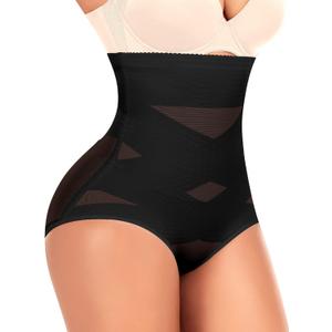 Werena Tummy Control Shapewear Panties for Women High Waist Cincher Shaping Underwear Body Shaper Panty Girdle (Large, #3 Slimming Black-old1)