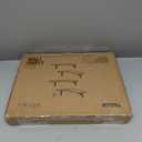 Amada HOMEFURNISHING Corner Floating Shelves, Set of 4 Corner Wall Shelves, Shelves for Wall Decor, Corner Wood Shelves for Home Decor, Office, Bedroom, Bathroom, Laundry Room, Kitchen, Brown