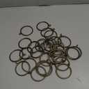 Antique Brass Curtain Rings with Eyelets for Up to 1.75-Inch Curtain Rods (Set of 30 PCS Curtain Rings) (2 inch Inner Diameter)