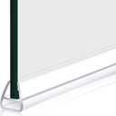 Door Seal, Akamino Frameless Shower Door Bottom Seal - 98.5 Inch Glass Shower Door Sweep Fit for 10mm (3/8" Glass Door - Stop Shower Leaks and Create a Water Barrier,U Type