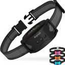 DogRook Rechargeable Dog Bark Collar - No Shock Training Smart Collar - Beep & Vibrating - Anti Bark Collar for Large Dog, Medium & Small Dog - No Shock Bark Collar - 12-110 Lbs (Black)