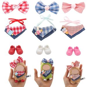 WALLFID Mini Doll Clothes for 10cm Dolls, Fashion Outfits & Accessories Set  Compatible with Pin for Love Series  Mix & Match for Dress-Up, Display, Role Play & Photos (No Doll) (Bow Bibs)