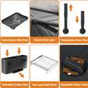 Dish Drying Rack Kitchen 2-Tier 304 Stainless Steel Dish Racks for Kitchen Counter,Dish Strainer with Adjustable Draining Tray,Drying Rack with Water Cup Hook & Cutlery Holder,Black