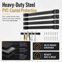 18" Magnetic Tool Holder, 10 Pack PVC-Coated Heavy Duty for Garage | Strong Magnetic Hold Rust Resistant Easy Install, Fits Wrenches, Hammers, Pliers & Screwdrivers