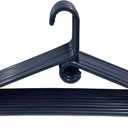 Clothes Hangers 10 Pack Plastic - Heavy Duty Space Saving Coat, Velvet Hangers, Pant Hangers for Closet Organization - Durable Non-Slip, Navy Wardrobe Essentials Bulk Storage