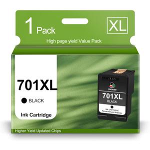 701XL Ink Cartridge Black Replacement for HP 701 701XL CC635A High Yield Ink Cartridge Work for FAX 640 650 2140 Printer (1 Black)