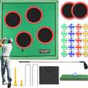 Golf Chipping Game for Outdoor Indoor: Backyard Golf Games for Adults & Golfers , Birthday Gifts for Men, Golf Set with 20 Sticky Balls, Putting Mat, Putter & Carry Bag, Golf Simulators for Home