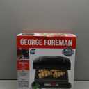 George Foreman 4-Serving Removable Plate Electric Grill and Panini Press, George Tough Non-Stick Coating, Drip Tray Catches Grease, Black