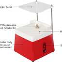 Stained Glass Grinder,Portable Glass Grinder Kit,65 W Mini DIY Grinding Tool with 5/8" & 1" Replaceable Diamond Grinder Bit(110 V,Red)