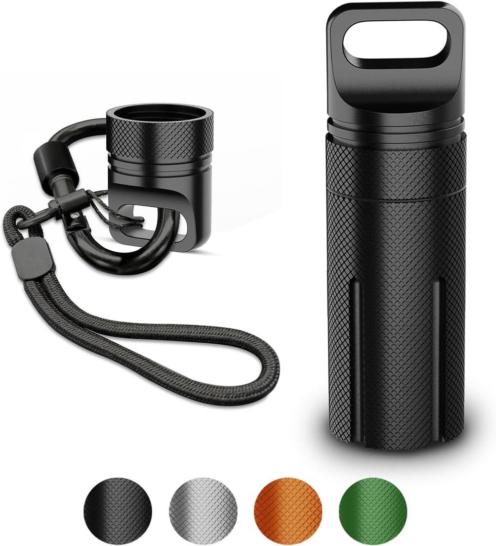 Crypto Wallet Protective Case Compatible with Ledger Nano X S S Plus, YubiKey 5C NFC, Waterproof & Shockproof, Aluminum Alloy Carrying Cover, Secure USB Thumb Drive Storage, Nano Holder, (Black)