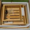 Bamboo 3 Tier Fruit Basket Stand for Kitchen Counter, Tiered Wooden Large Countertop Vegetable Fruit Holder with Banana Hook, Natural