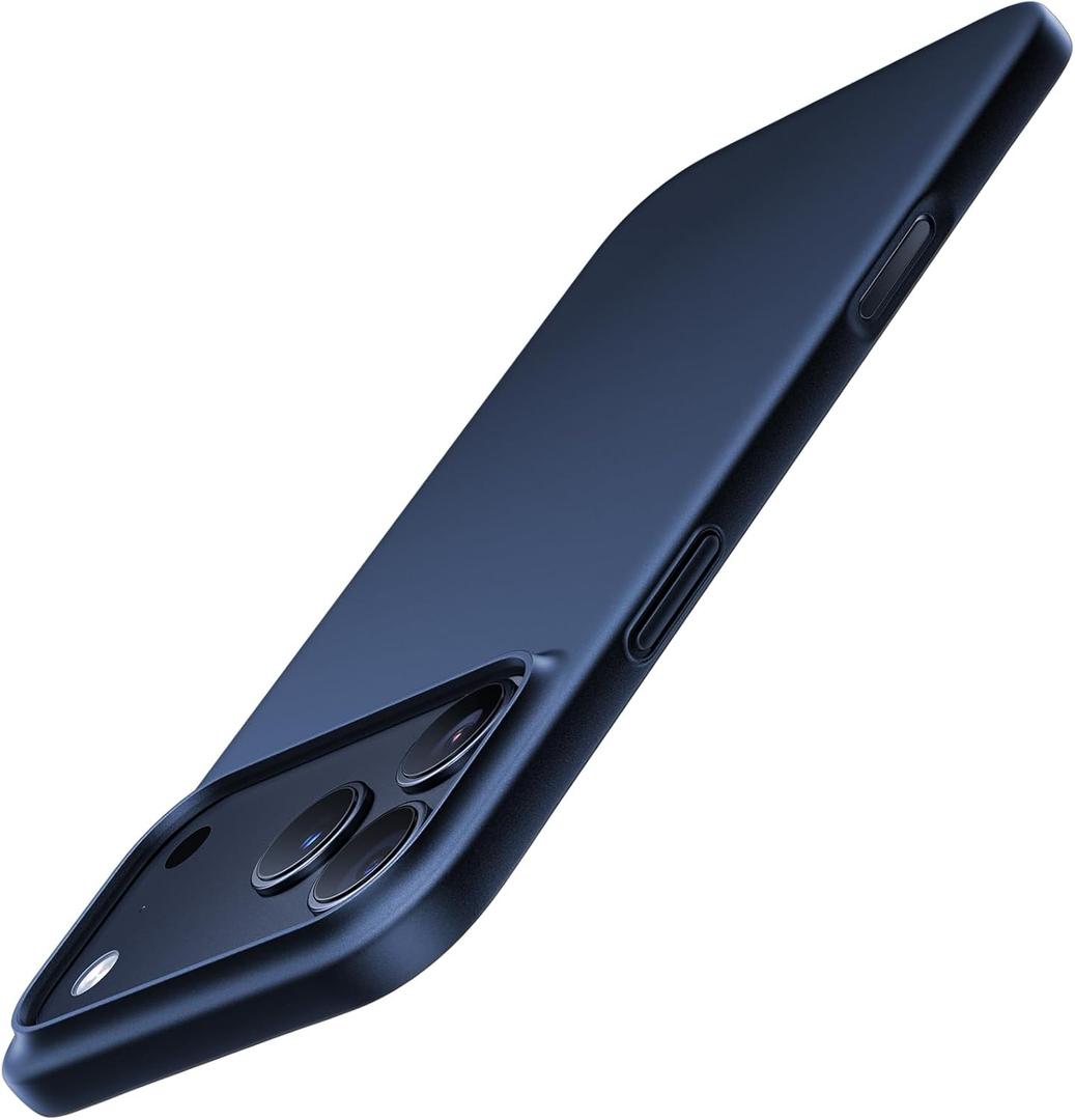 TORRAS for iPhone 17 Pro Case, Beyond Military-Grade Protection, Camera Control Button, DIY Buttons, Translucent Matte Slim Thin Shockproof Hard Back Anti-Scratch case for iPhone 17 Pro, Deep Blue