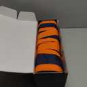 Tool Bag Roll Up, UUP Heavy Duty Rolled Empty Tool Storage Organization, Portable Foldable Rollup Organizer with 2 Small Pouches, Rollable Carrying Toolbag, Dad Men Mechanic Birthday Gift, Blue Orange