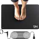 Grounding Mat for Feet - Earthing Pad Kit Earth Ground Therapy for Improved Sleep Better Sleeping Reduced Pain - Earth Grounded Mouse Pads Health Wellness Mats for Bed Desk Chair Yoga