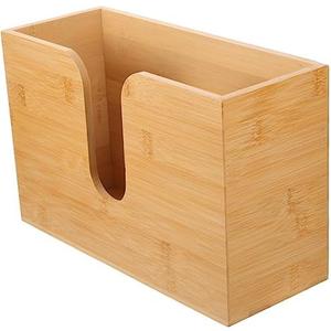 Zerodeko Wall Mounted Tissue Box Holder Bathroom Napkin Holder Easy Access Tissue Box Child-Friendly Design Stylish Wooden Dispenser
