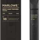 Marlowe. No. 145 Body Hair Trimmer for Men, Forest Black, Lightweight Waterproof Personal Groomer, Ceramic Blades, Adjustable Comb Lengths & Rechargeable Battery for Head to Toe Male Grooming