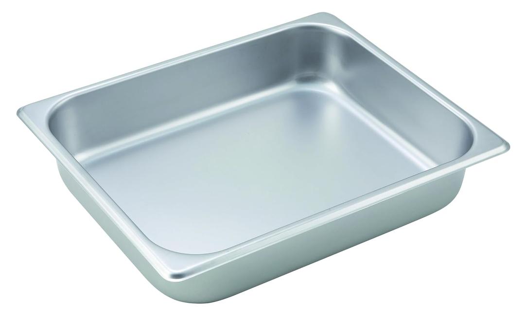 Stainless Steel, Medium | Dishwasher safe, Heavy-duty, Reinforced corners, Great for Steam Tables, Buffets, Catering and Food Preparation