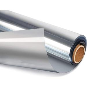 One Way Window Film Daytime Privacy Sun Blocking Reflective Window Film for Home, Office, Silver Mirror 35.4 Inch x 16.4Feet Reflective Mirror Tint