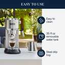 DeLonghi Dedica Espresso Machine with Manual Milk Frother, 15-Bar Pump & Adjustable Tray - Home Barista Coffee Maker for Espresso, Latte, Cappuccino & Iced Coffee - Italian Stainless Steel Design