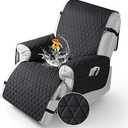 TAOCOCO 100% Waterproof Recliner Cover - Recliner Cover with Non-Slip Granule, Recliner Chair Covers with Elastic Band, Recliner Chair Covers for Reclining Chair(Black, Small-22'')