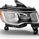 Headlights Assembly Compatible with Jeep Grand Cherokee 2017-2021,Headlamp Chrome Passenger Side Replacement CH2503297 68289234AF